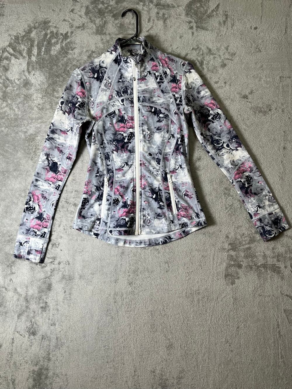 Lululemon Define Jacket Moody Mirage White Deep Navy Luon Zip Up Size 6